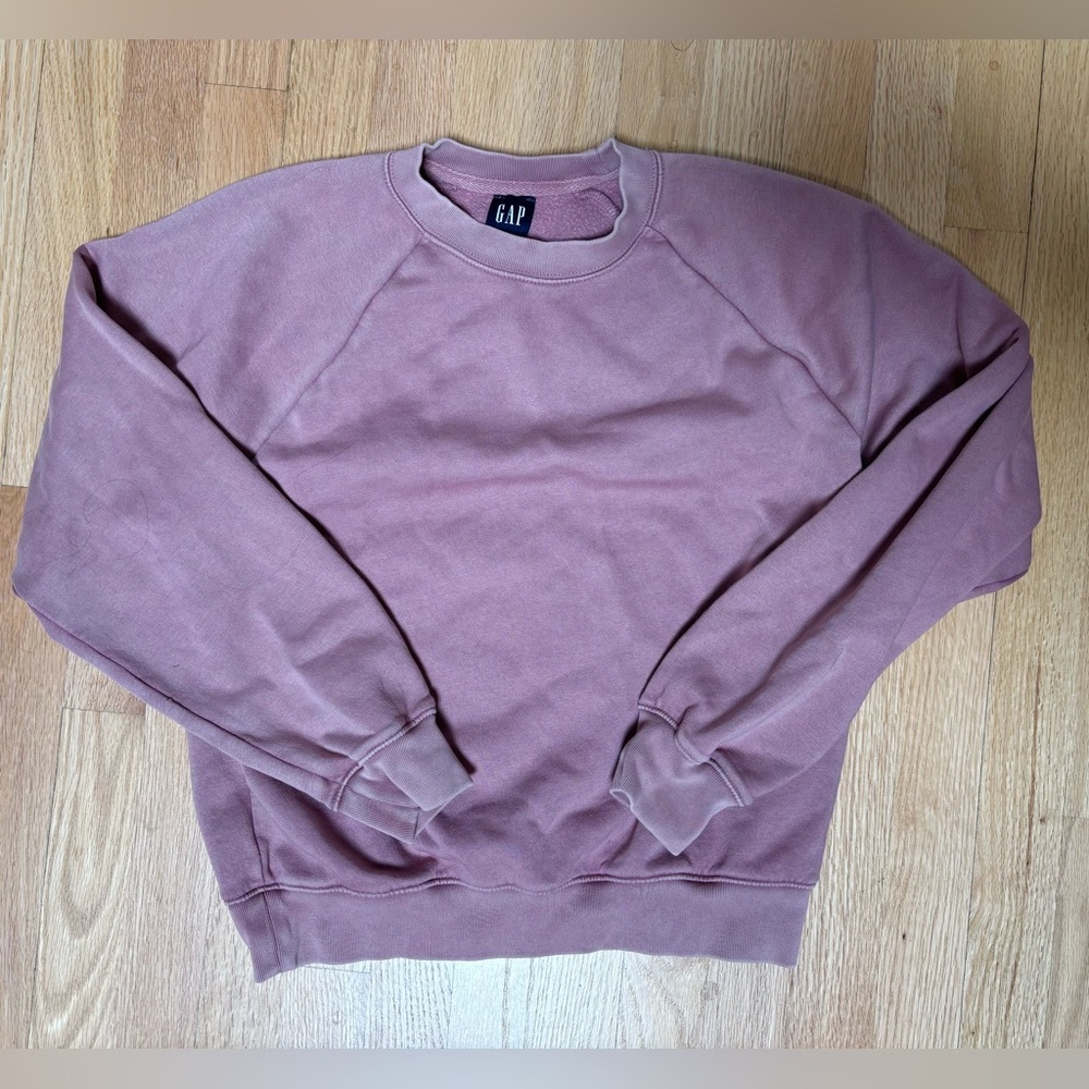 XS GAP Vintage Soft Raglan Sweatshirt Rose Mauve